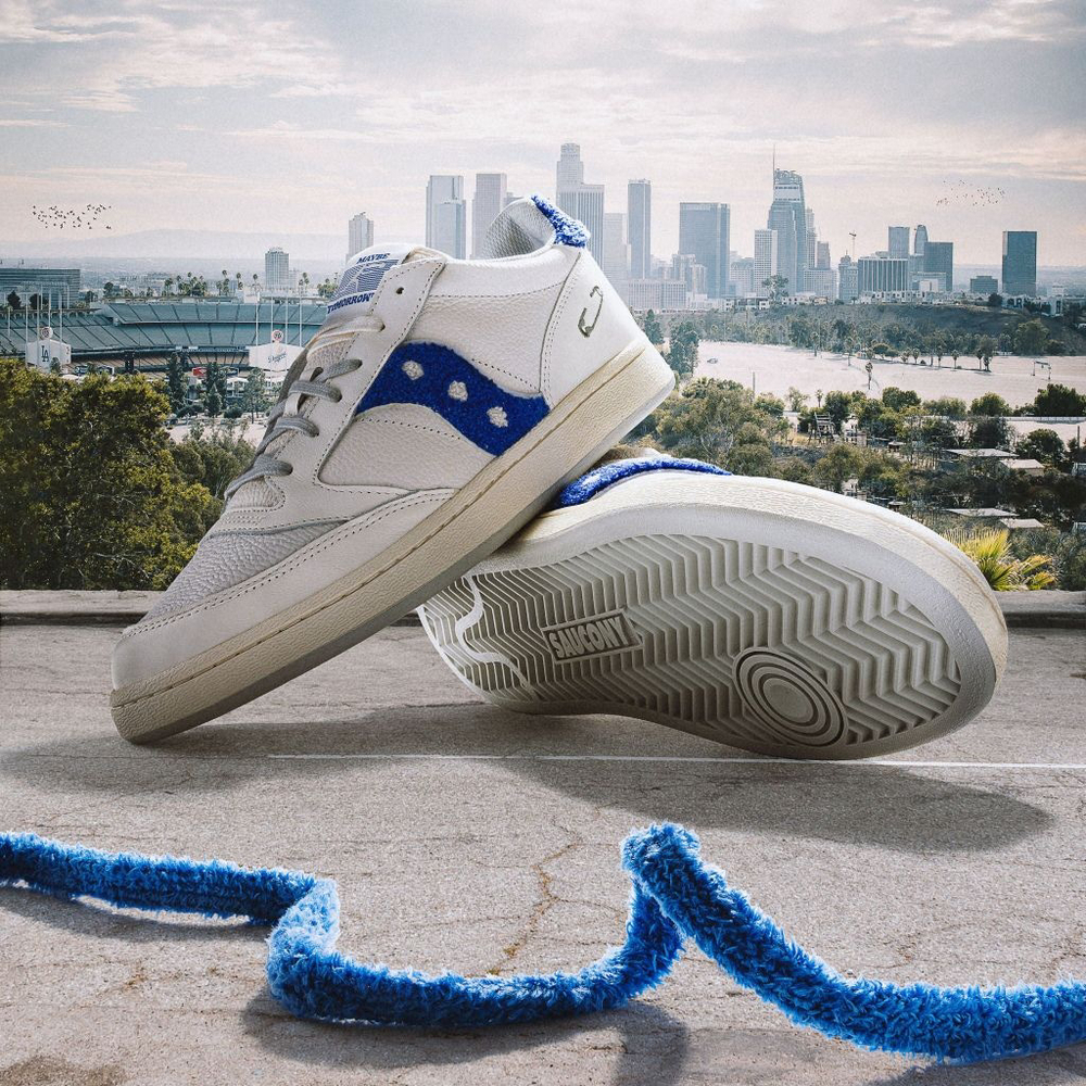 Maybe Tomorrow x Saucony Jazz Court sneakers Varsity royal blue low top 8 NWOB
